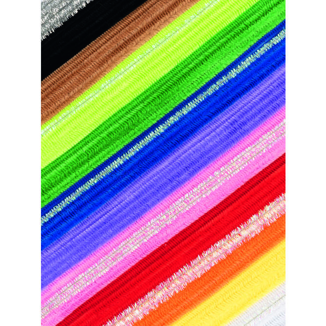 Crea-box chenille 30 cm assorti, 700 stuks