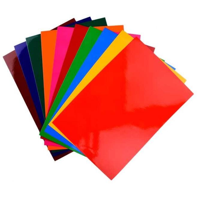 Raamfolie 23 x 33 cm, 10 kleuren 20 vel