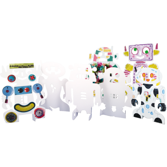 Staande robots karton 21,5 x 28 cm, 24 stuks