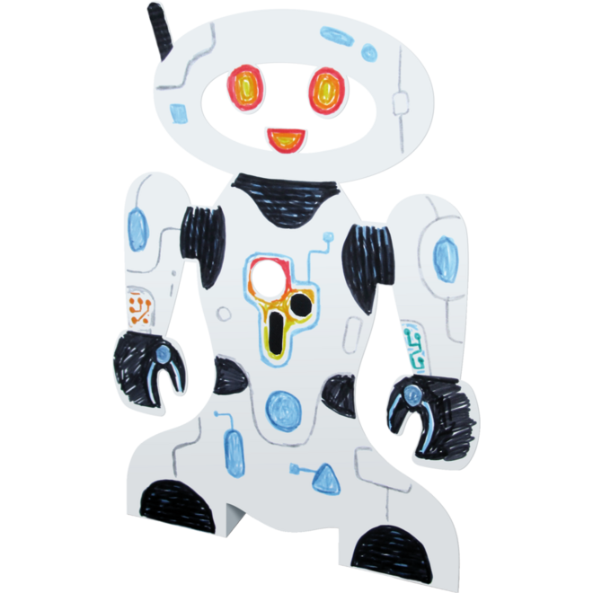 Staande robots karton 21,5 x 28 cm, 24 stuks