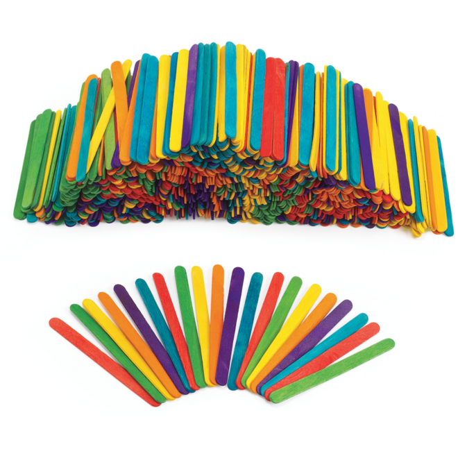 Lollystokjes gekleurd, 1000 stuks, 1 x 11,4 cm