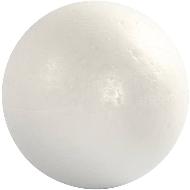 Tempex ballen 7 cm, wit, 5 stuks