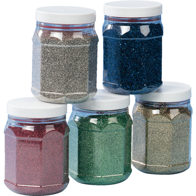Glitter zilver, 400 gram