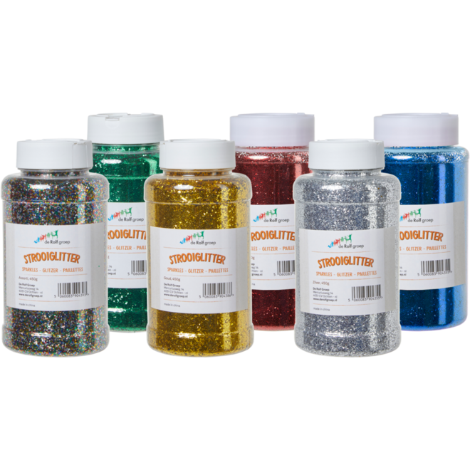 Glitter blauw, 400 gram