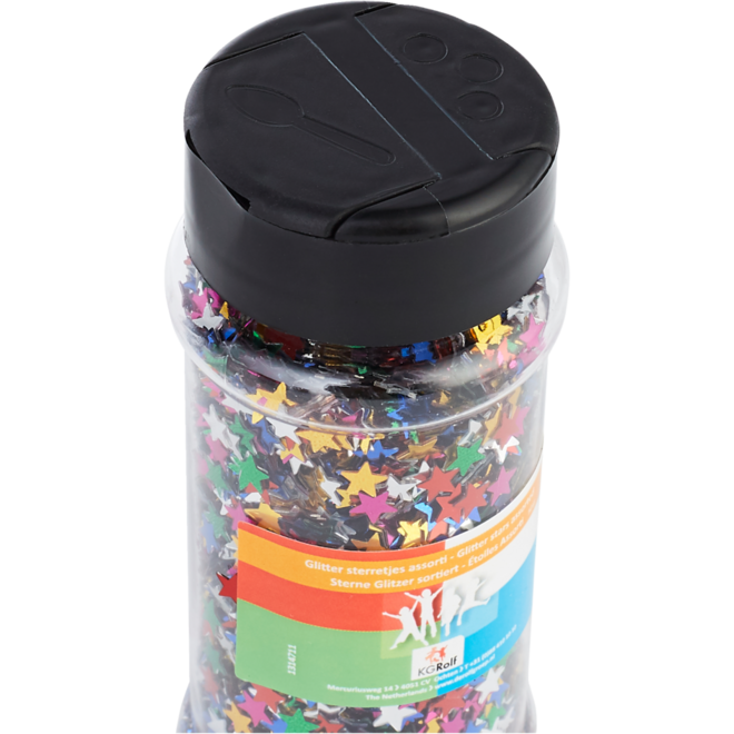 Glitter sterretjes ass. kleuren 50 gram