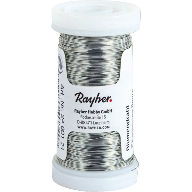 Zilverkleurig draad 0,35 mm 100 mtr.