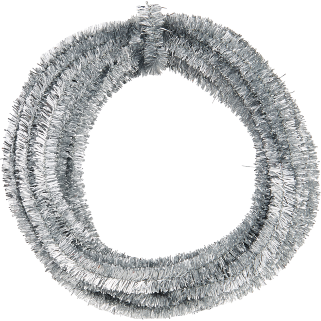 Chenilledraad 7 mtr x 9 mm zilver