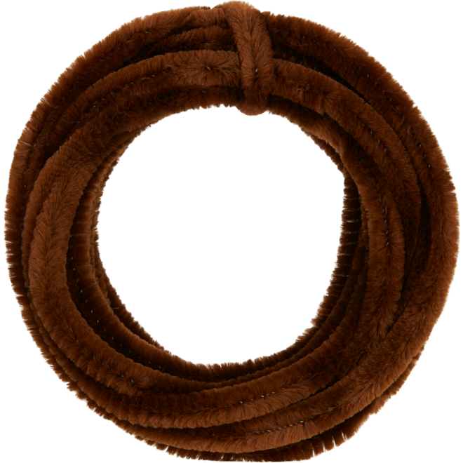 Chenilledraad 7 mtr x 9 mm donkerbruin