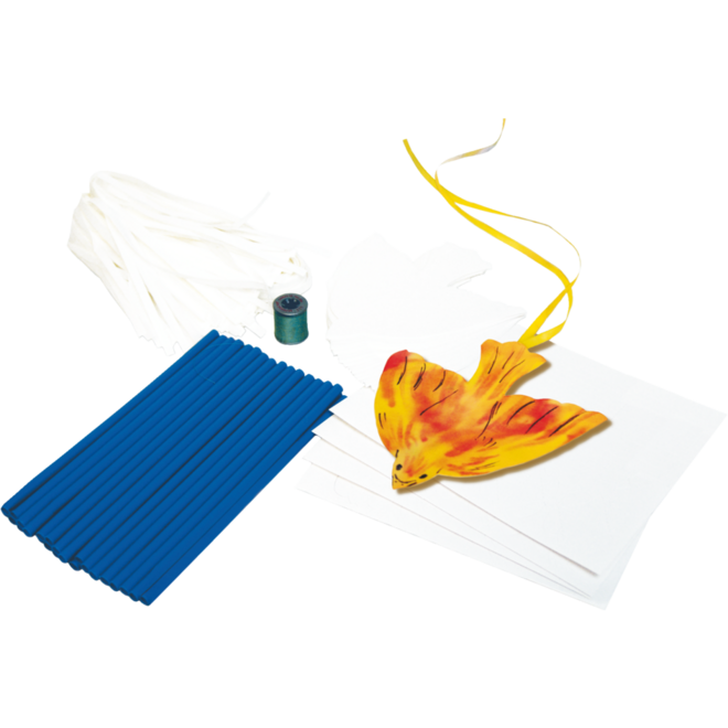Projectset vogelvliegers 15 x 18 cm incl. kunststof handvat, 32 stuks