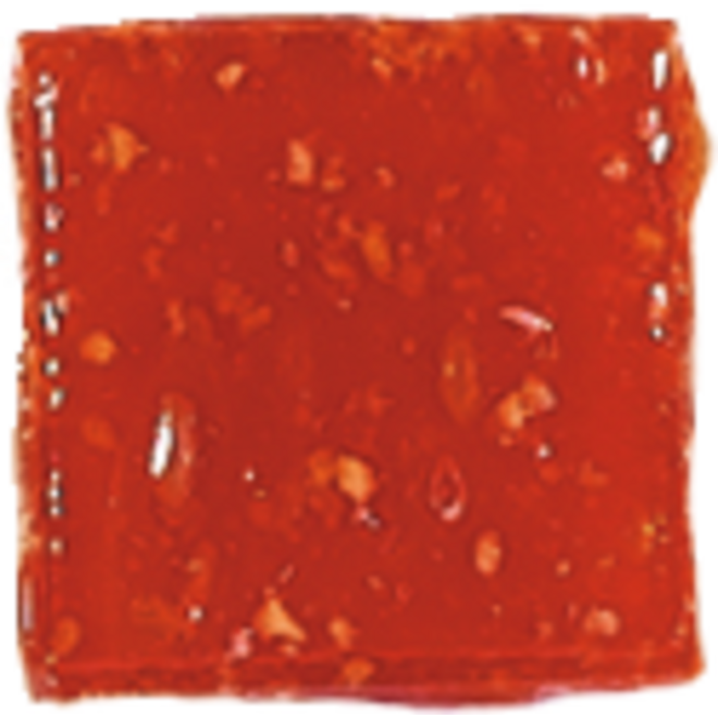 Glasmozaïek rood vierkant 1 x 1 cm, 300 stuks