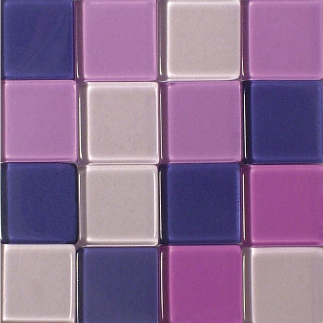 Acrylmozaïek 1 x 1 cm transparant violet 205 stuks