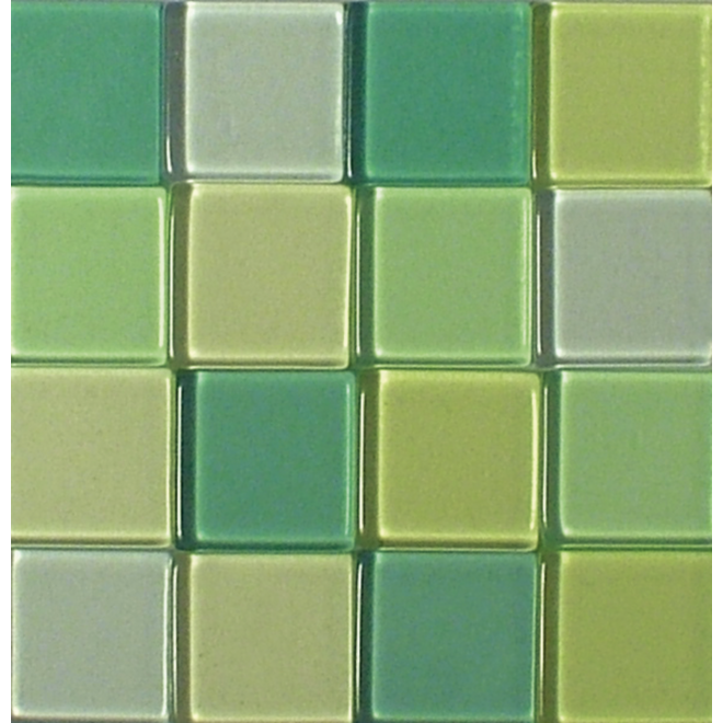 Acrylmozaïek 1 x 1 cm transparant lindegroen 205 stuks