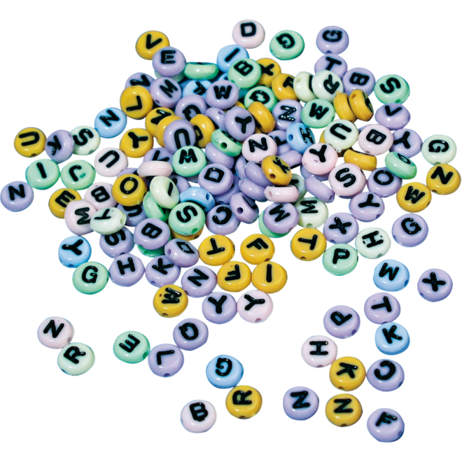 Letterkralen 6 mm multi gekleurd 400 stuks