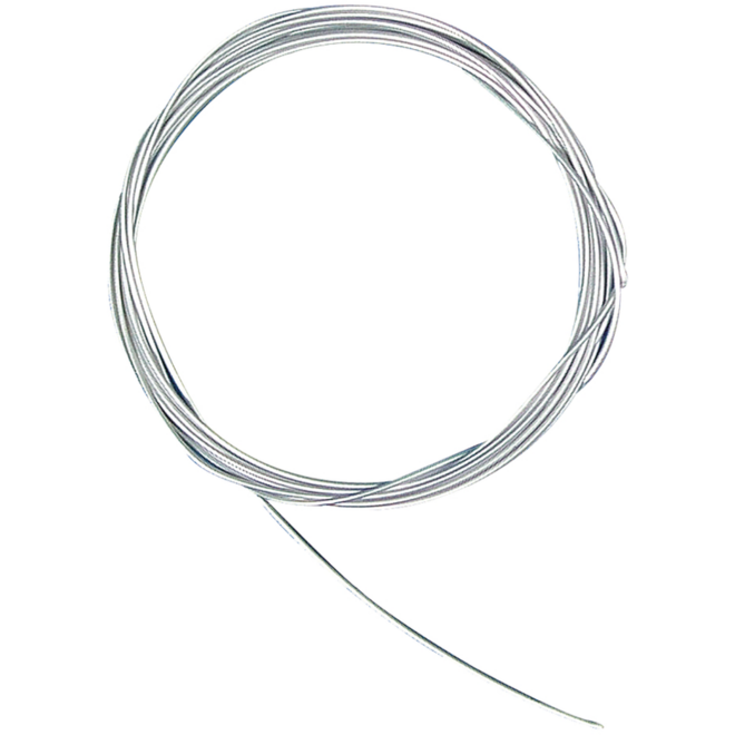 Draad met nylon coat laag zilverkleur ø 0,4 mm, 2 mtr