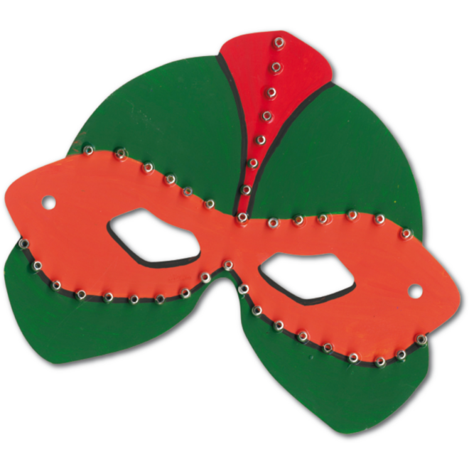 Maskers karton superhelden, 24 stuks