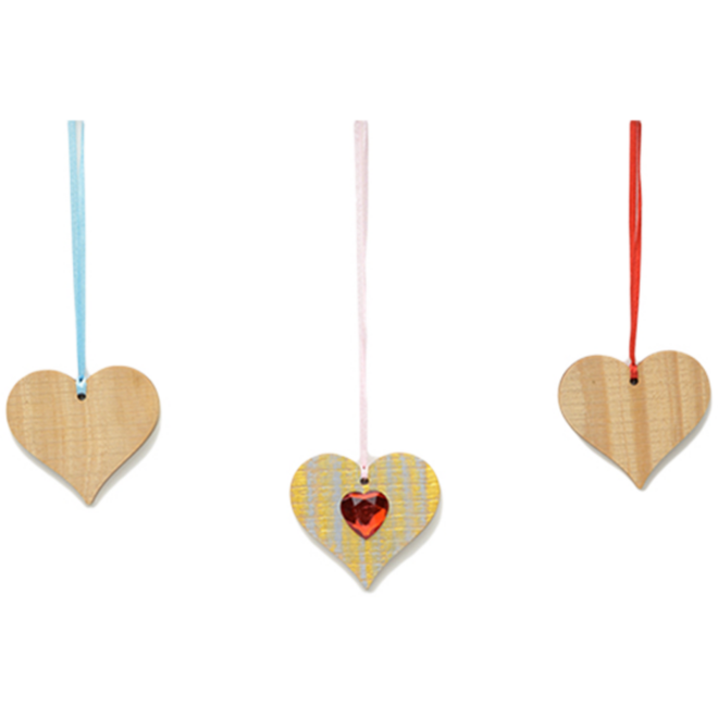 Houten Hart groot, 20 stuks