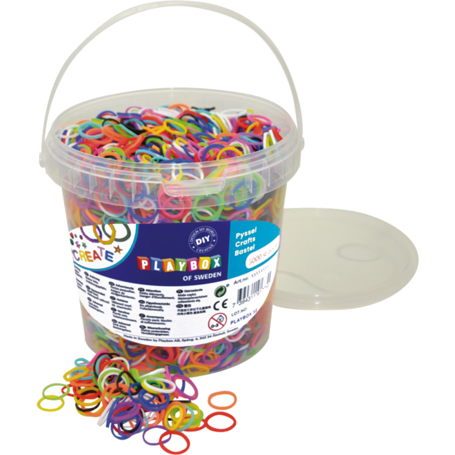 Loom bandjes assorti, 5000 stuks