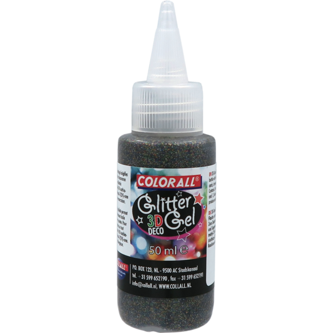 Glitterlijm Colorall 3D-deco gel multi, 50 gr