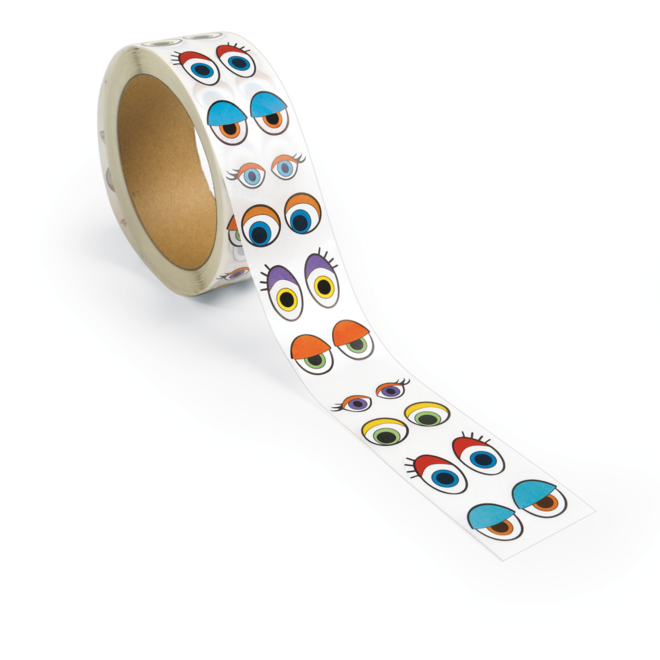 Stickeroogjes gekleurd, 2000 stuks