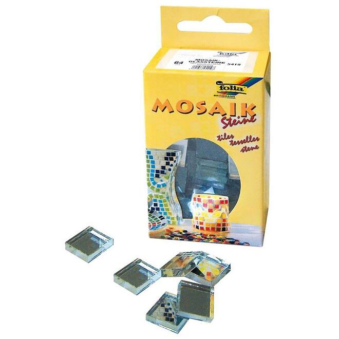 Glasmozaïek spiegel 1,5 x 1,5 cm, 100 stuks