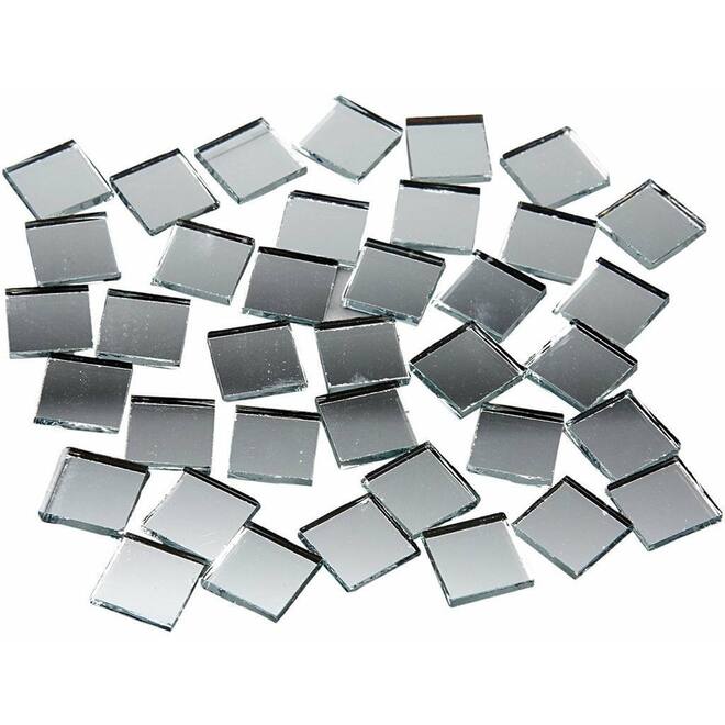 Glasmozaïek spiegel 1,5 x 1,5 cm, 100 stuks