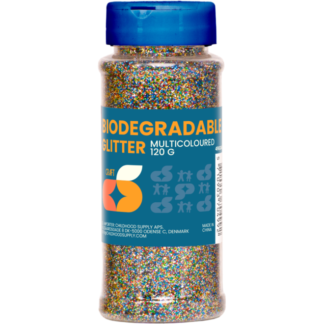Glitter biologisch afbreekbaar 120 gram, assorti