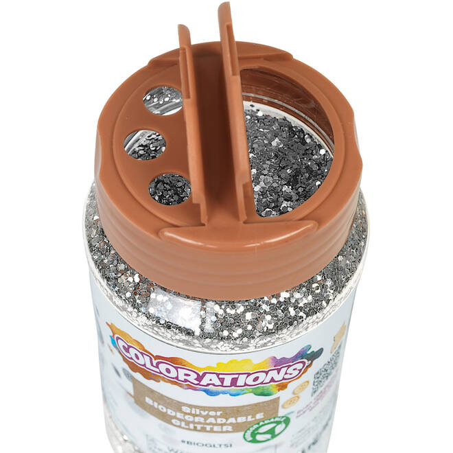 Glitter biologisch afbreekbaar 120 gram, zilver