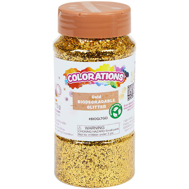 Glitter biologisch afbreekbaar 120 gram, goud