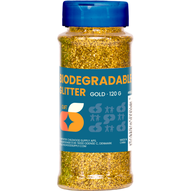 Glitter biologisch afbreekbaar 120 gram, goud
