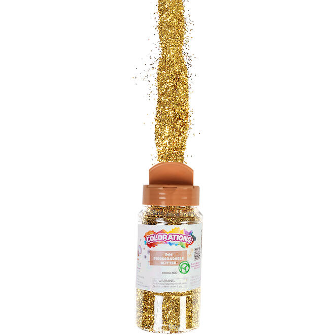 Glitter biologisch afbreekbaar 120 gram, goud