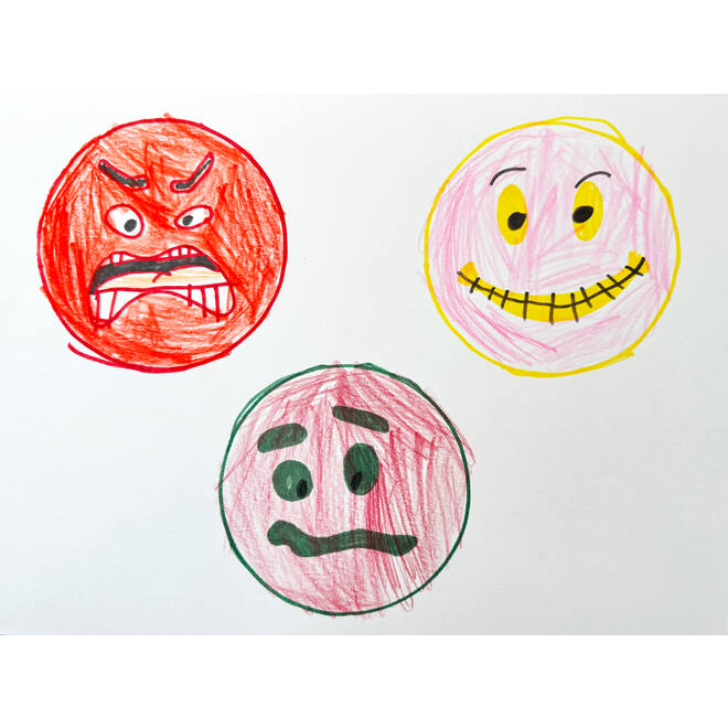 Sjablonen Emoties 10 cm, 8 stuks