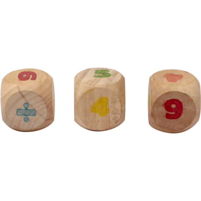 Dobbelstenen blanco 3 cm, stuks