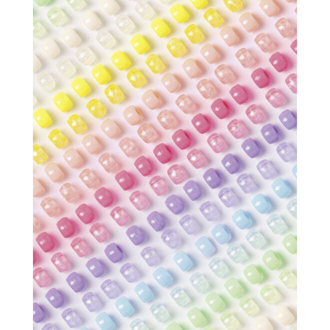 Crea-box kralen 9 mm pastel assortie, 500 gram