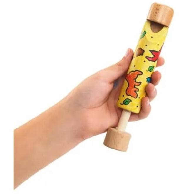 Fluitjes hout, 12 stuks