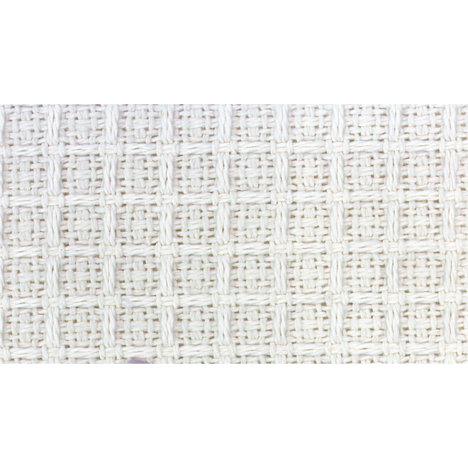 Wafelstof grof wit, 500 x 45 cm