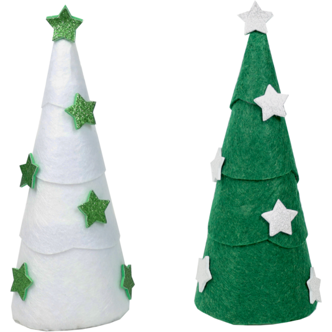 Vilt 20 x 30 cm kerst assortiment, 25 stuks