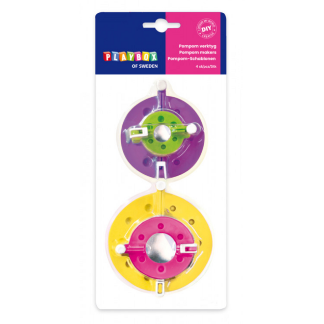 Pompom maker deluxe, 4 maten