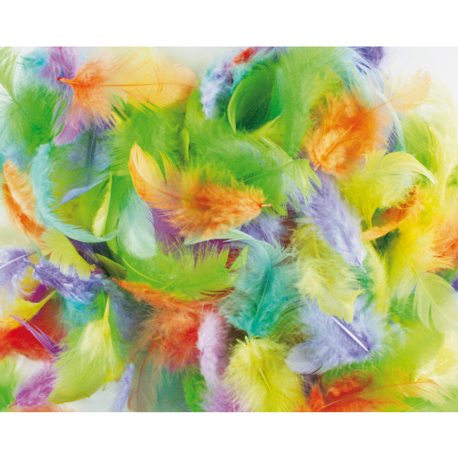 Verenmengeling 6 kleuren pastel 3-10 cm 10 gram