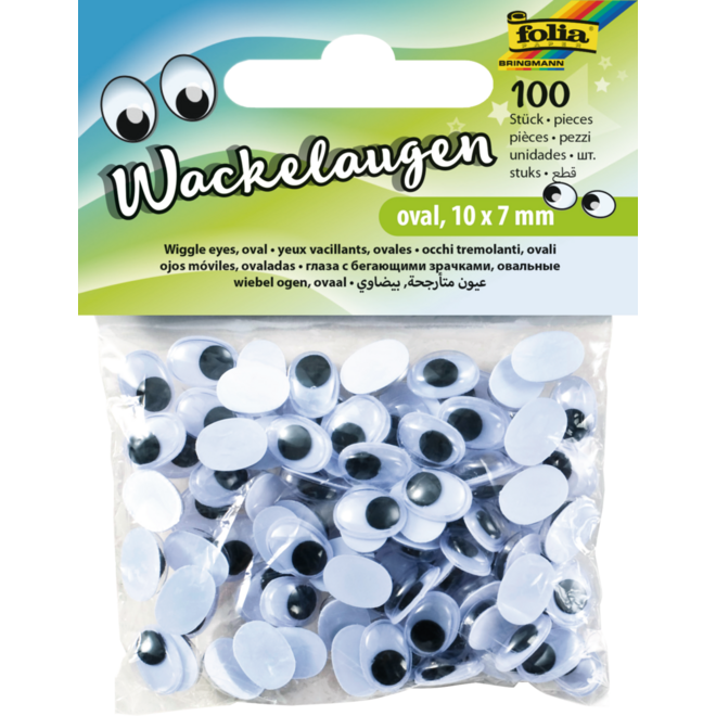 Plakogen ovaal 10 x 7 mm beweegbaar 100 stuks