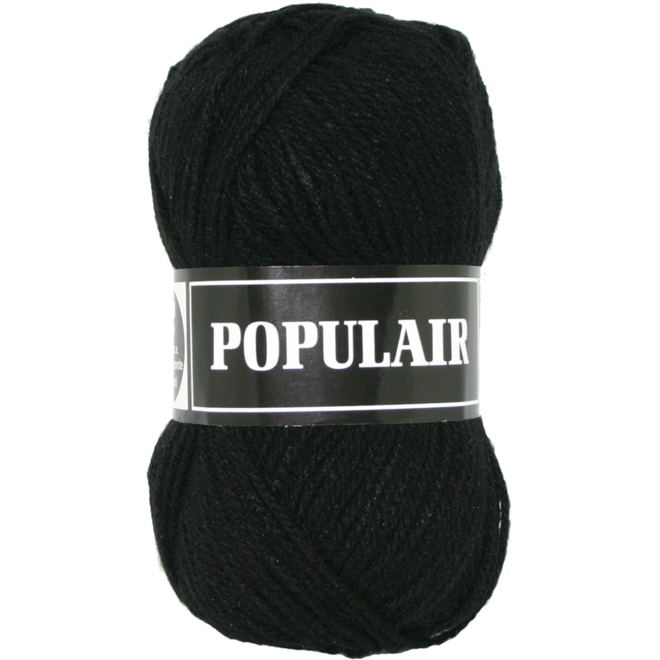 Breigaren populair acryl zwart 50 gram, 120 meter