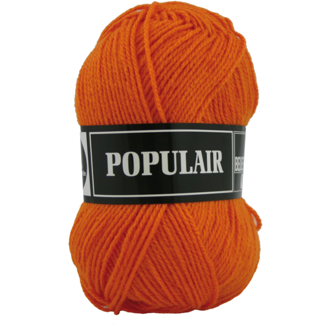 Breigaren populair acryl oranje 50 gram, 120 meter