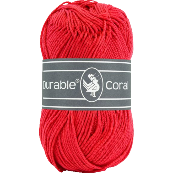 Breigaren Durable Coral Katoen rood 50 gram, 125 meter