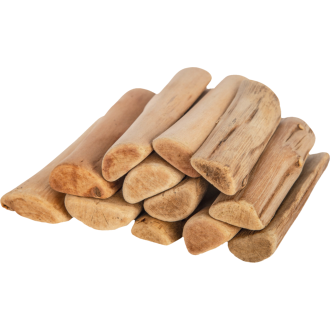 Drijfhout afgerond assorti naturel, 250 gram