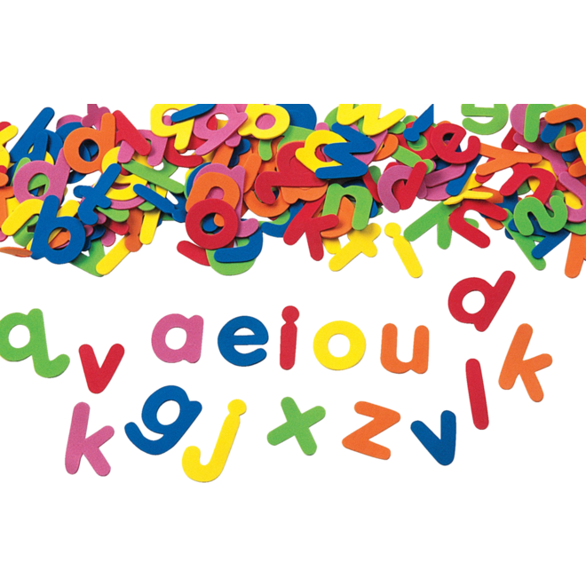 Foam plakletters 5 x 3,5 cm assorti, 380 stuks