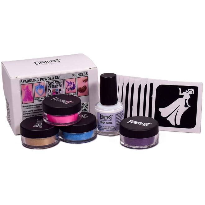 Schmink Prinsess glittertattoo set