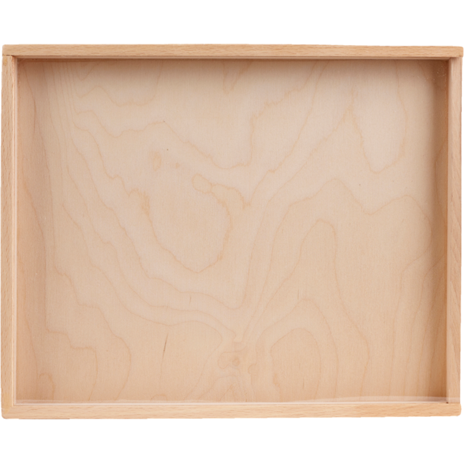 Rolf More - Kist van hout 23 x 29 x 4 cm met schuifdeksel