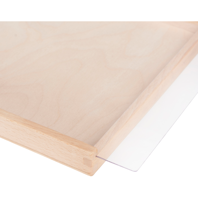 Rolf More - Kist van hout 23 x 29 x 4 cm met schuifdeksel