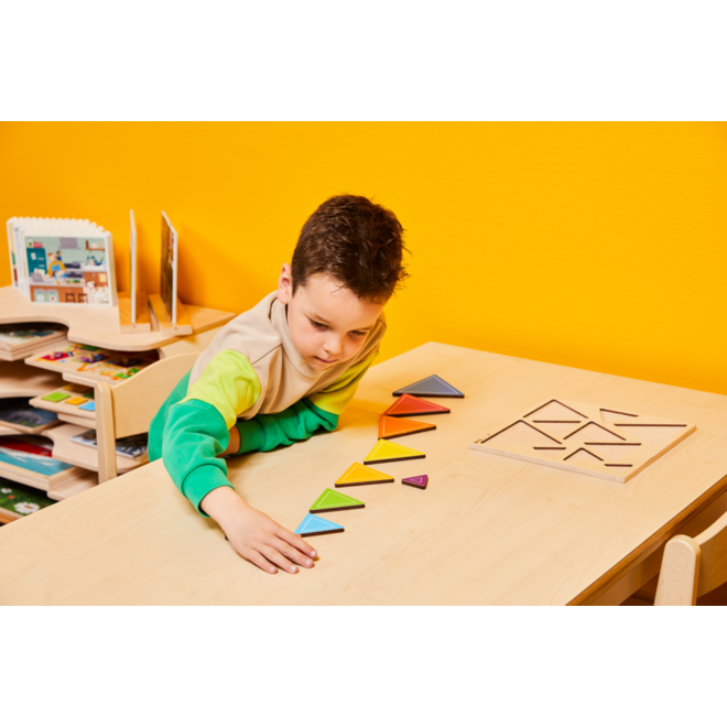 Rolf Puzzels - Reliëfpuzzel ontdek de grootte driehoeken