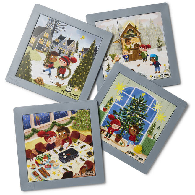 Rolf Puzzels – Puzzelserie Kerst, 4 delig
