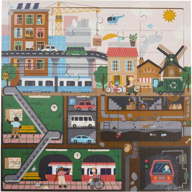 Rolf Puzzels - Puzzel boven en onder de grond - stad